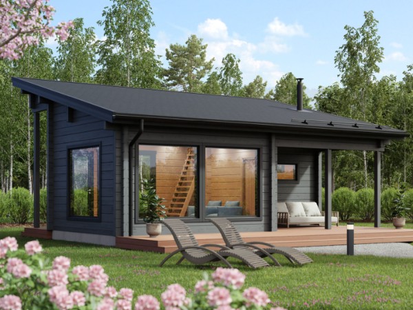 Баня из бруса 8,8 на 5,7 м